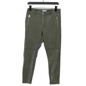 New green faux leather fleece lined pants size 10